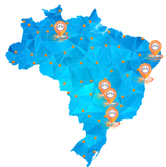 Mapa do Brasil com unidade