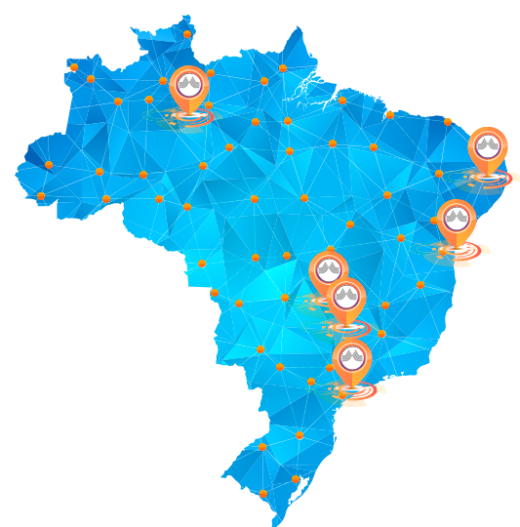 Mapa do Brasil com unidade